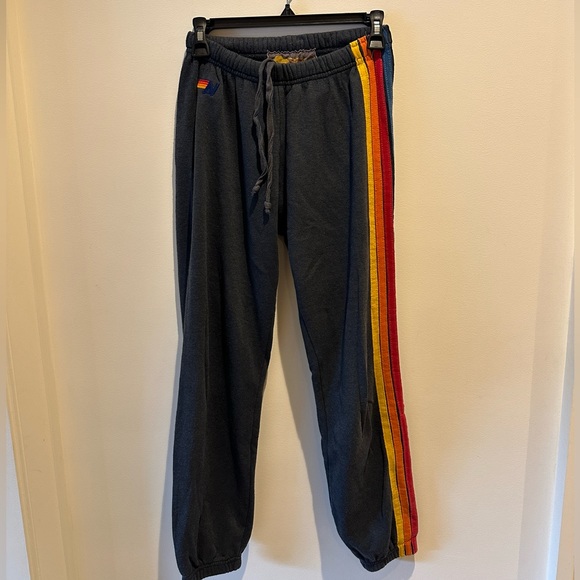 Aviator Nation Classic Velvet Stripe Sweatpants size small - Picture 2 of 7